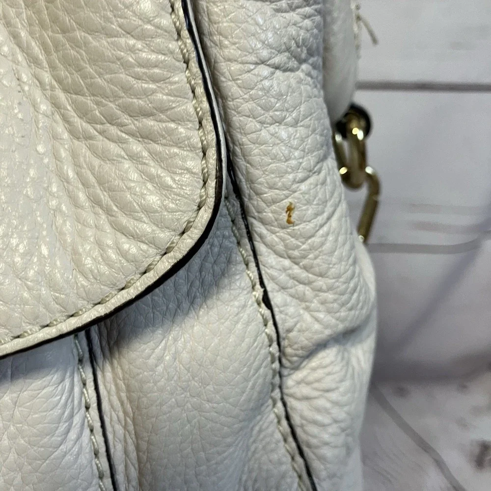 Michael‎ Kors Fulton Satchel Classic Style Pebbled Leather Mk Logo